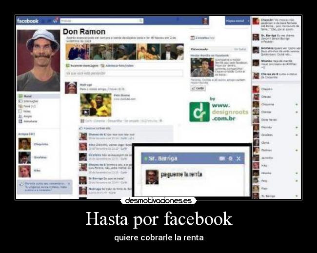 Hasta por facebook -