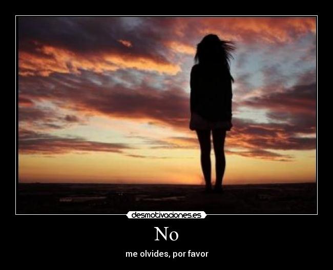 No - me olvides, por favor