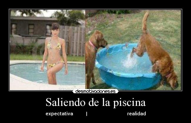 Saliendo de la piscina - 