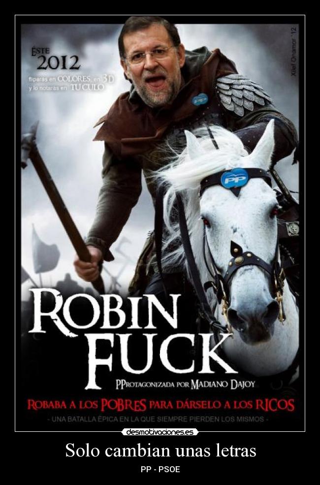 Solo cambian unas letras - PP - PSOE