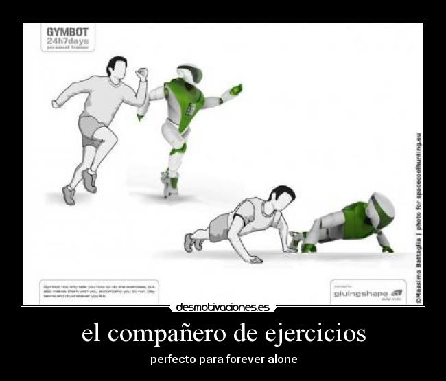 carteles forever alone robots ejercicio desmotivaciones