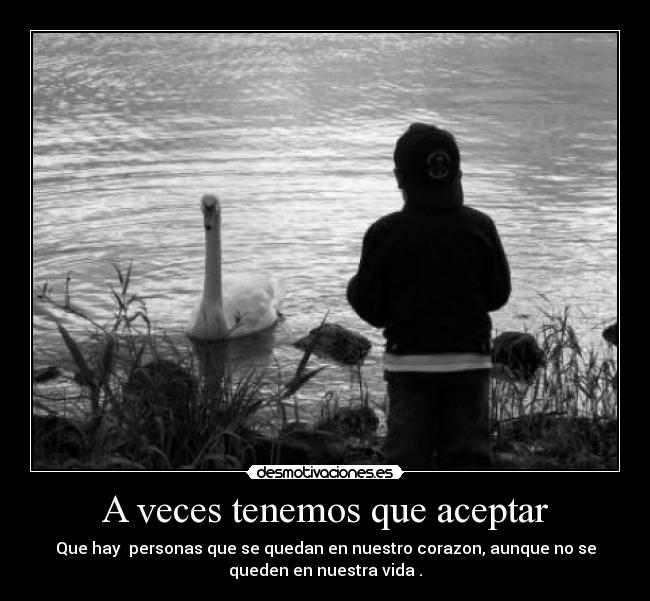 A veces tenemos que aceptar - 