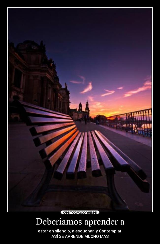 Deberíamos aprender a -