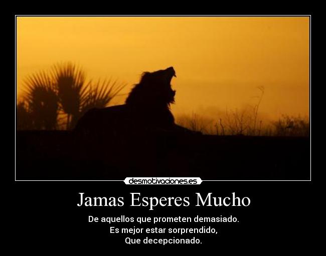 Jamas Esperes Mucho -