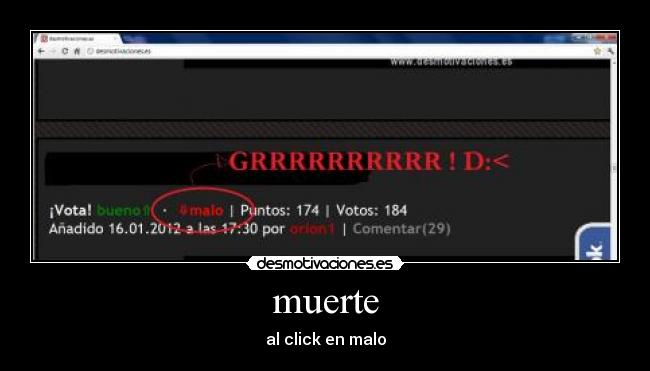 muerte - al click en malo