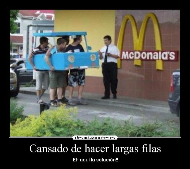 Cansado de hacer largas filas - Eh aquí la solución!!