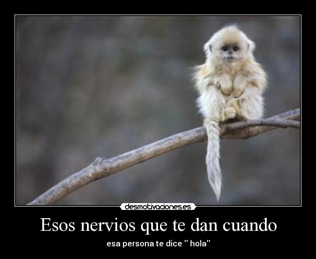 Esos nervios que te dan cuando -