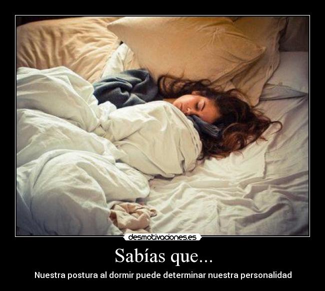 Sabías que... - Nuestra postura al dormir puede determinar nuestra personalidad