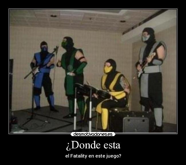 carteles jajaja mortal combat jugando gitar hero rock band que sea desmotivaciones