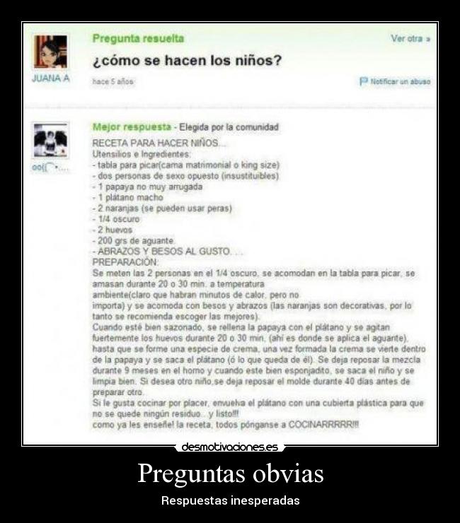 Preguntas obvias - 