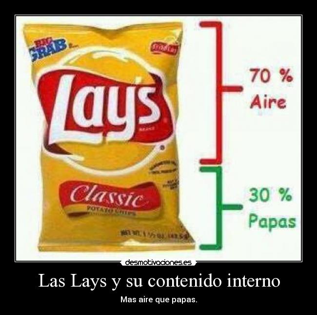 Las Lays y su contenido interno - Mas aire que papas.