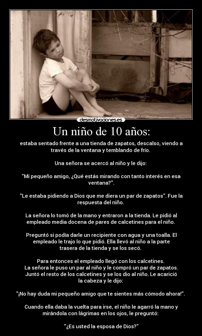 Un niño de 10 años: -