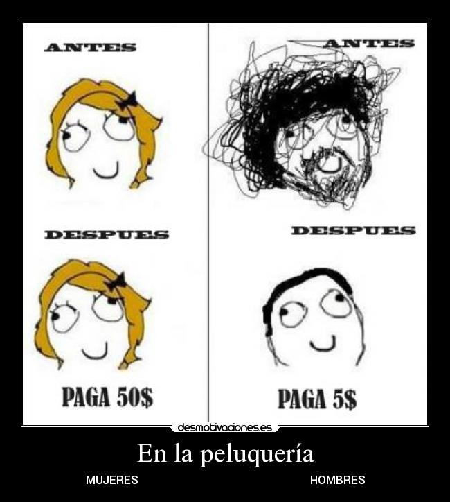 En la peluquería - MUJERES HOMBRES