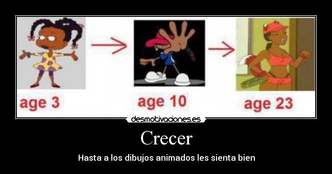 Crecer - Hasta a los dibujos animados les sienta bien