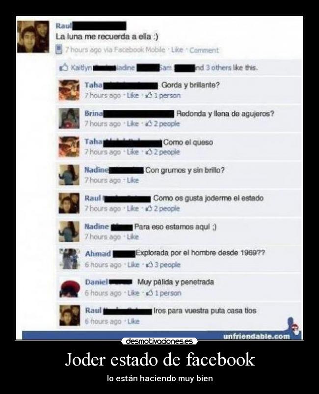 Joder estado de facebook -
