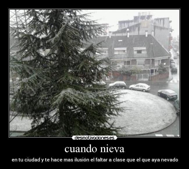 cuando nieva -