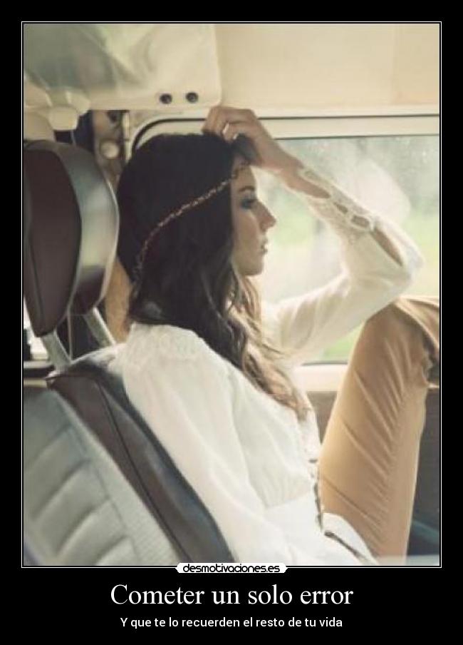 Cometer un solo error - 