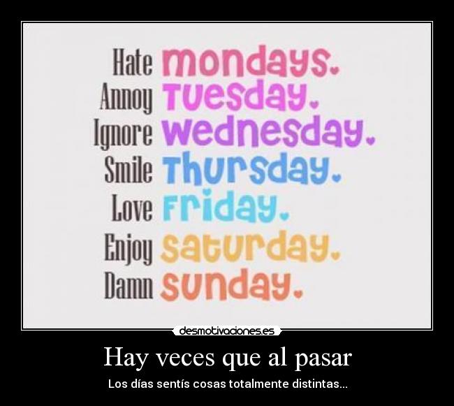 Hay veces que al pasar -