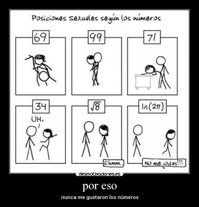 por eso - nunca me gustaron los números
