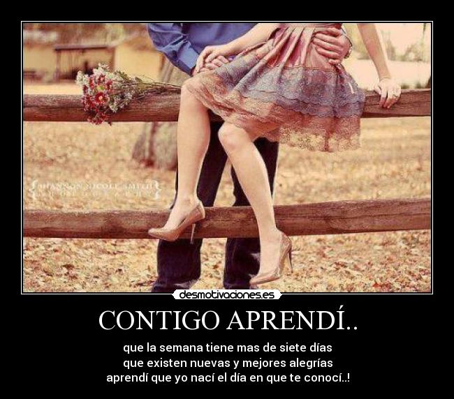 CONTIGO APRENDÍ.. -
