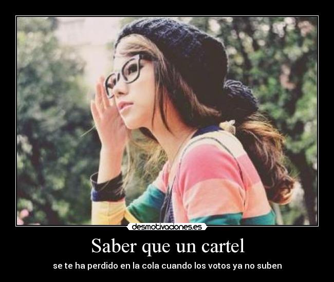 Saber que un cartel - 