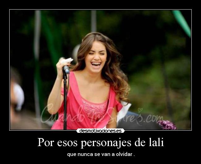 Por esos personajes de lali -