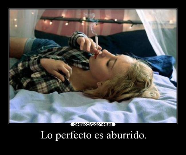 Lo perfecto es aburrido. - 