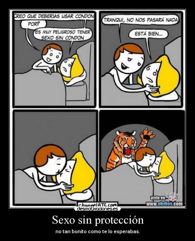Sexo sin protección - no tan bonito como te lo esperabas.