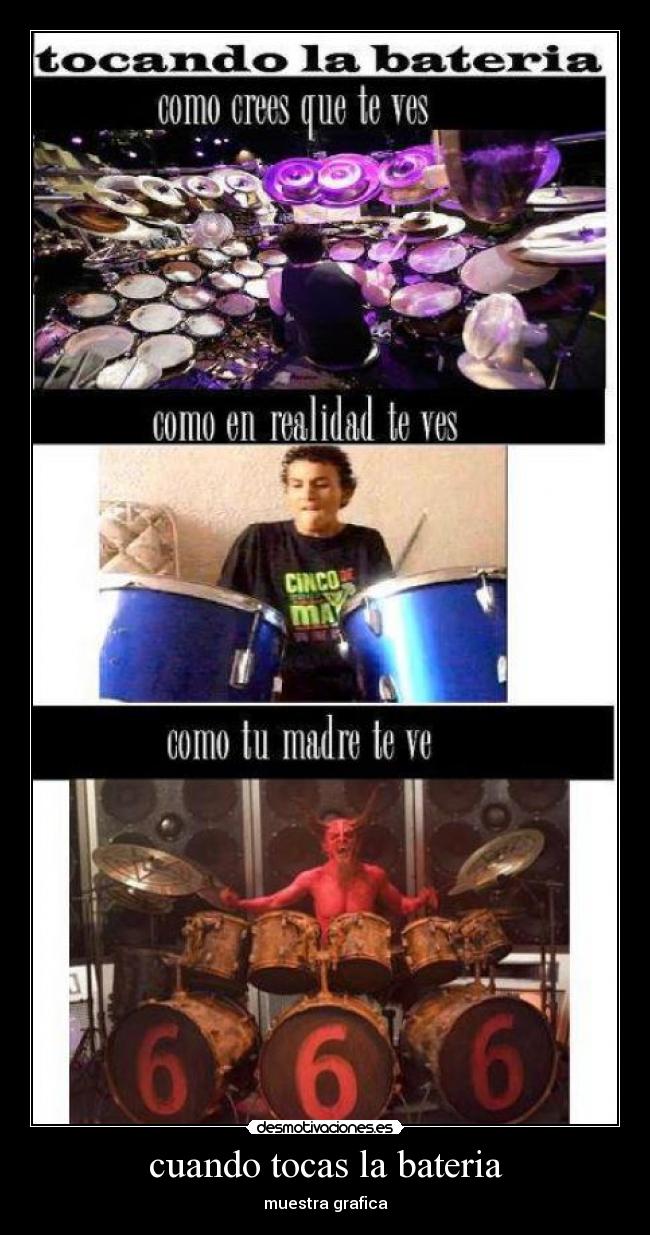 cuando tocas la bateria - muestra grafica