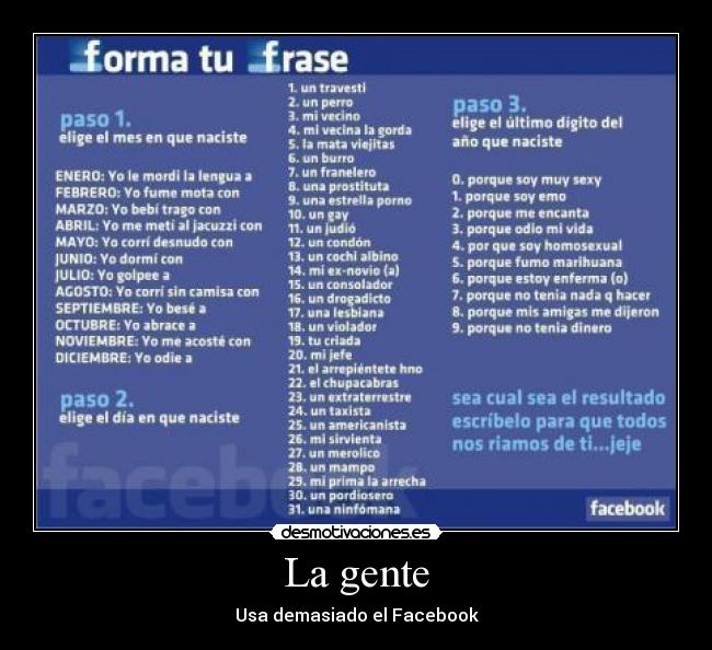 La gente - Usa demasiado el Facebook