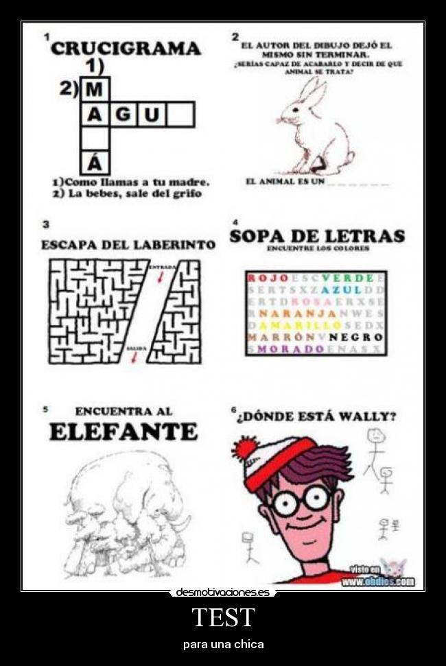 TEST - para una chica