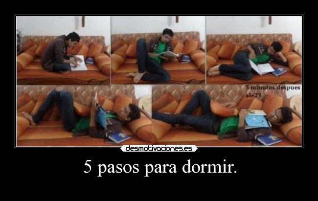5 pasos para dormir. - 