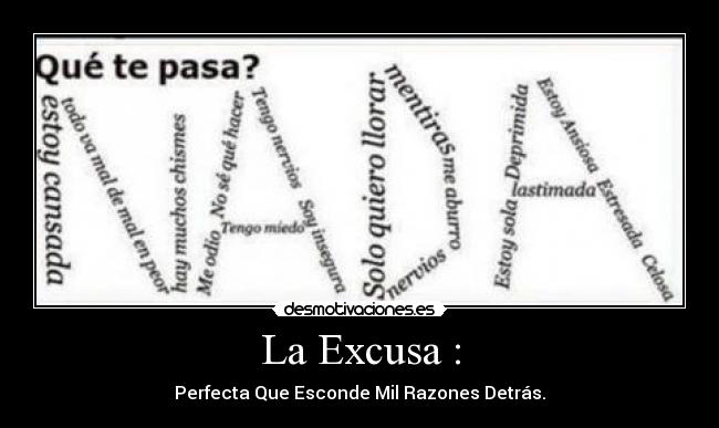 carteles excusa desmotivaciones