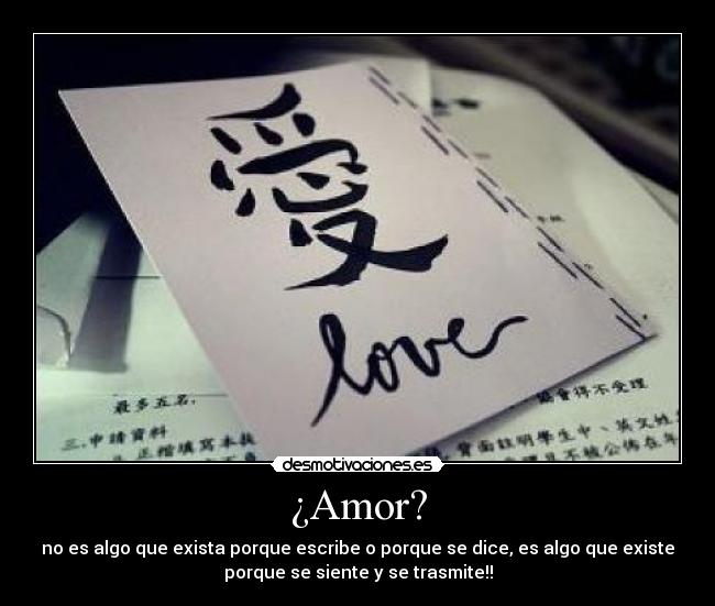 ¿Amor? -