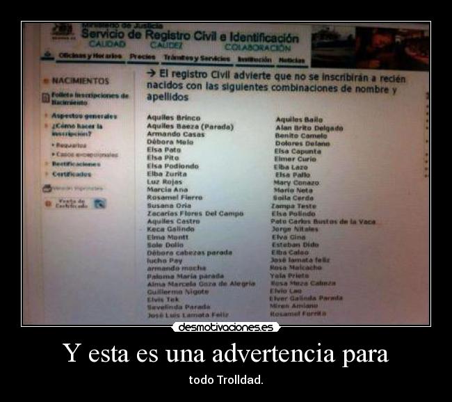 Y esta es una advertencia para - todo Trolldad.