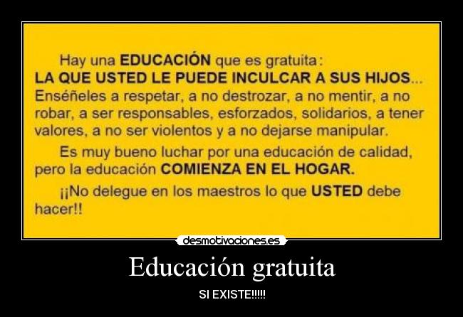 Educación gratuita - SI EXISTE!!!!!