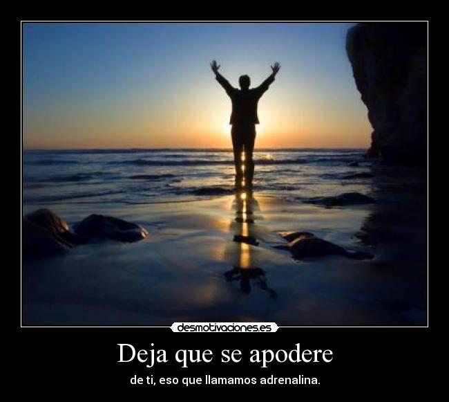 Deja que se apodere - de ti, eso que llamamos adrenalina.