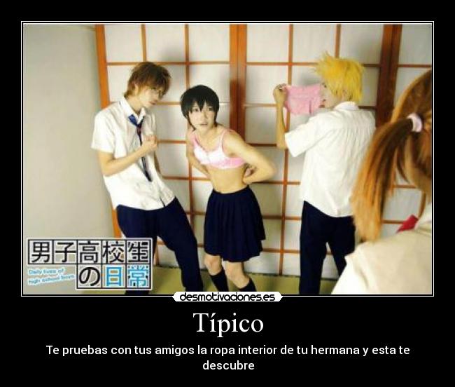 carteles tipico daily lives high school boys danshi koukousei nichijou version live action desmotivaciones