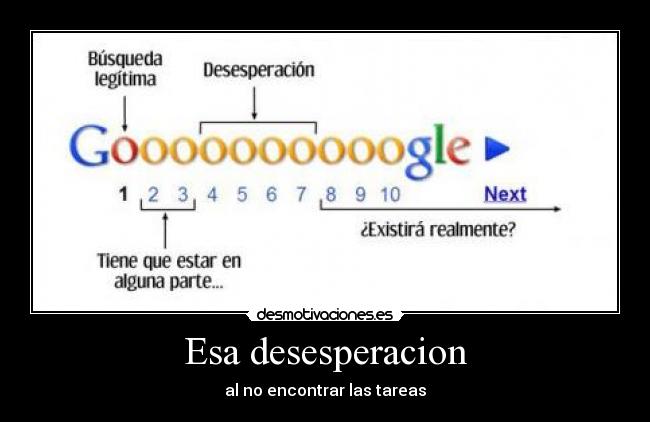 Esa desesperacion -