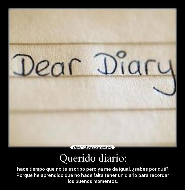 Querido diario: - 