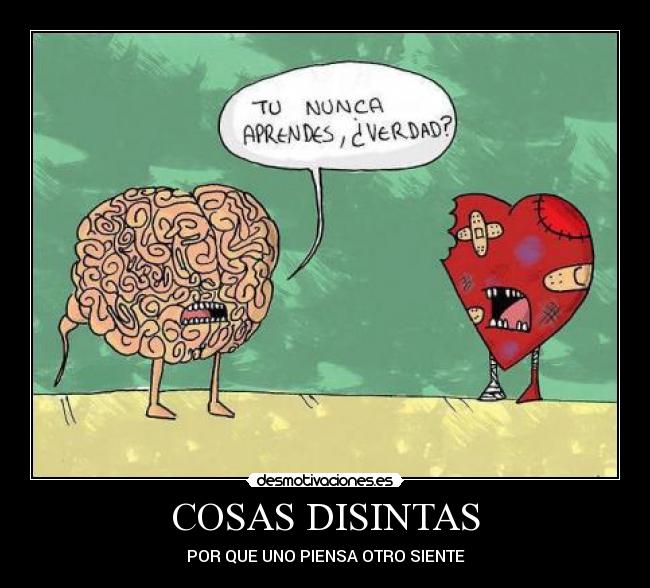 COSAS DISINTAS - POR QUE UNO PIENSA OTRO SIENTE