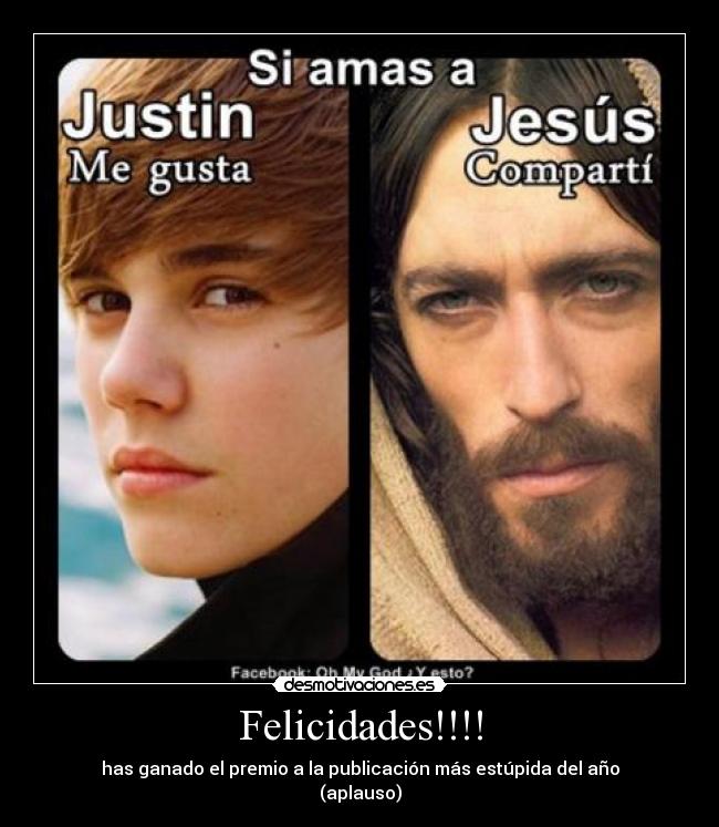 Felicidades!!!! - has ganado el premio a la publicación más estúpida del año
(aplauso)