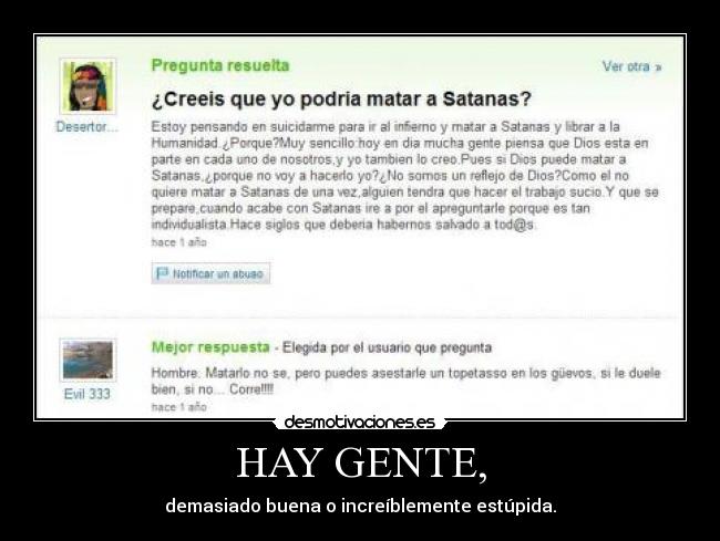 HAY GENTE, -