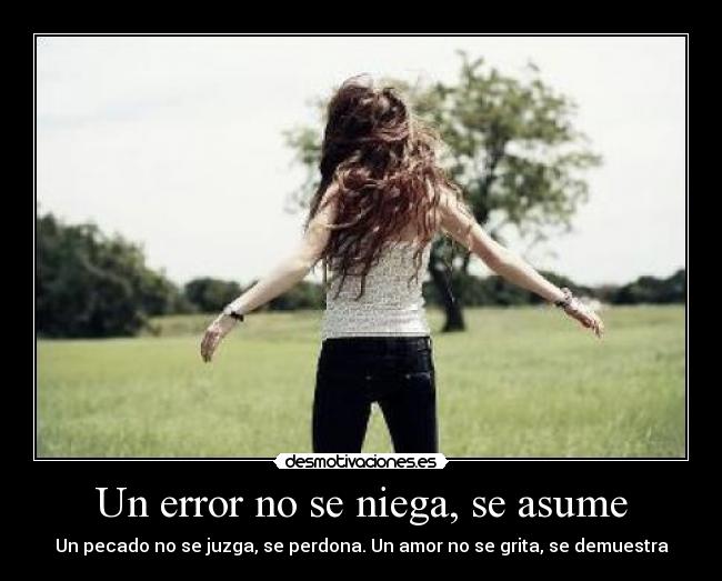Un error no se niega, se asume - 