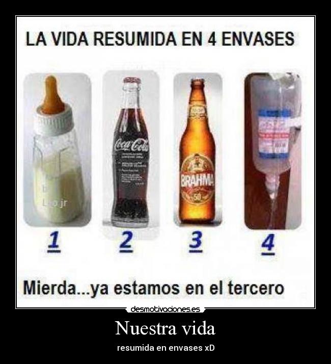 Nuestra vida - resumida en envases xD