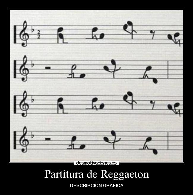Partitura de Reggaeton - DESCRIPCIÓN GRÁFICA