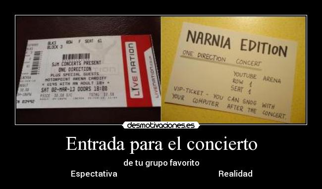 Entrada para el concierto -