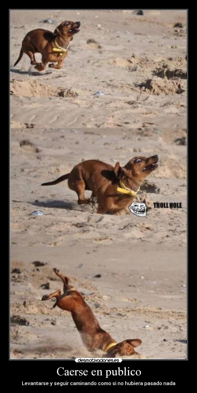 Caerse en publico -