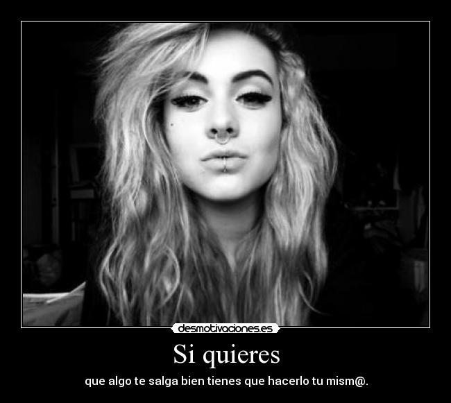 carteles quieres que algo salga bien tienes que hacerlo mismo desmotivaciones