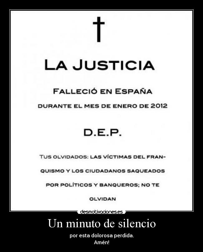 Un minuto de silencio -